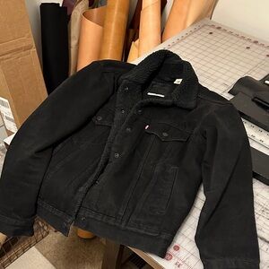 Levi's Black Sherpa-Lined Denim Jacket